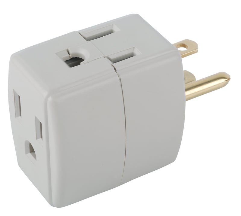 Commercial electric 15-Amp triplex outlet converter